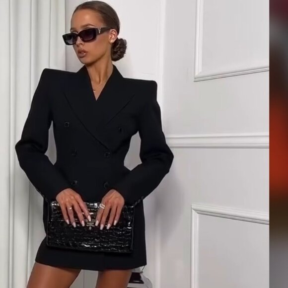 ZARA DOUBLE-BREASTED BLAZER DRESS ZW COLLECTION - Picture 11 of 11